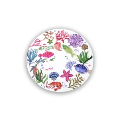 VIDA Croc Reversible 15.5" Round Placemats Set of 4 (Coastal)