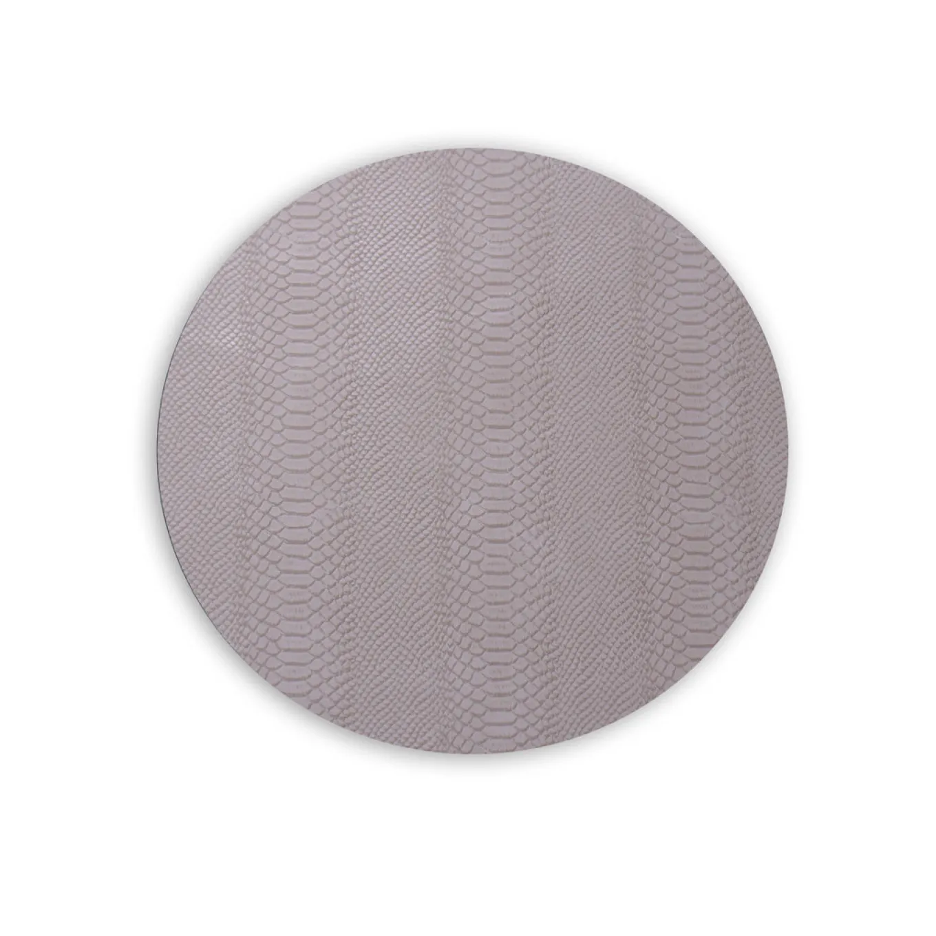 VIDA Croc Reversible 15.5" Round Placemats Set of 4 (Blue and Taupe)