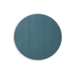 VIDA Croc Reversible 15.5" Round Placemats Set of 4 (Blue and Gray)