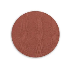 VIDA Croc Reversible 15.5" Round Placemats Set of 4 (Salmon and Taupe)
