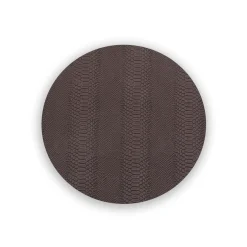 VIDA Croc Reversible 15.5" Round Placemats Set of 4 (Pink and Brown)