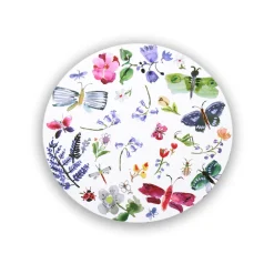 VIDA Croc Reversible 15.5" Round Placemats Set of 4 (Butterfly)
