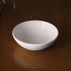 VIDA Croc Round Mini Bowl (White)