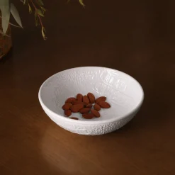 VIDA Croc Round Mini Bowl (White)