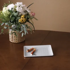 VIDA Croc Small Rectangular Tray (White)