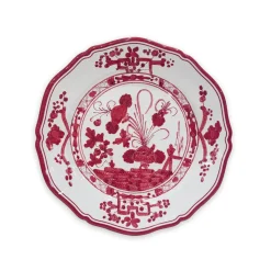 VIDA Faenza 9" Salad Plate Set of 4 White and Red