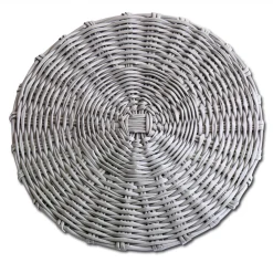 VIDA Faux Wicker Placemats Set of 4 (Grey)