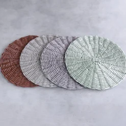 VIDA Faux Wicker Placemats Set of 4 (Seagrass)