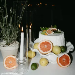 VIDA Havana Pedestal Cake Plate White