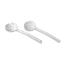 VIDA Lettuce Large Salad Servers (White)