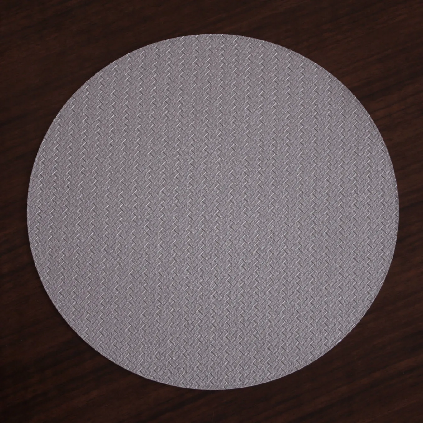 VIDA Metallic Snakeskin Reversible 15" Round Placemats Set of 4 (Silve