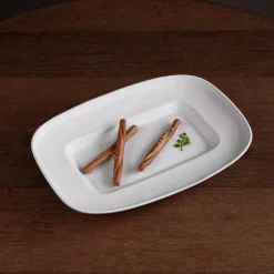 VIDA Nube Medium Rectangle Platter (White)
