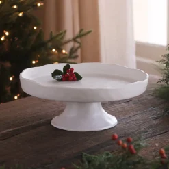 VIDA Nube Round Pedestal Cake Plate (White)