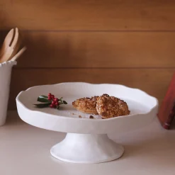 VIDA Nube Round Pedestal Cake Plate (White)