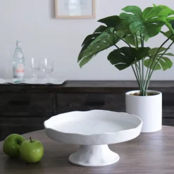 VIDA Nube Round Pedestal Cake Plate (White)