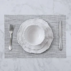 VIDA Rectangular Woven Placemats Set of 4 (Grey)