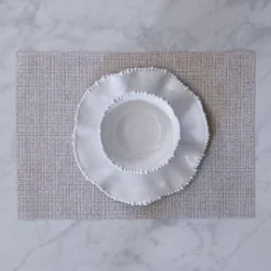 VIDA Rectangular Woven Placemats Set of 4 (Rattan)