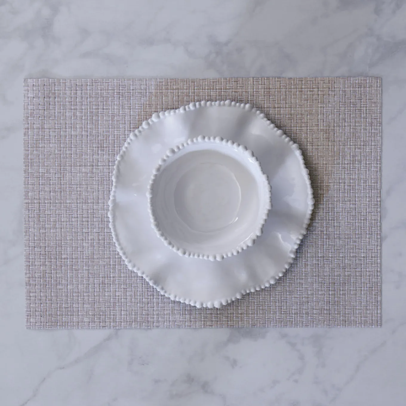 VIDA Rectangular Woven Placemats Set of 4 (Rattan)