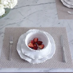 VIDA Rectangular Woven Placemats Set of 4 (Rattan)