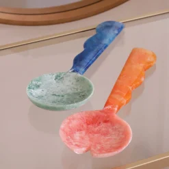 VIDA Resin Salad Servers (Orange and Blue)