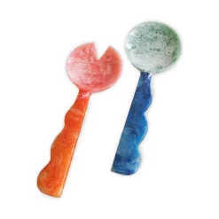 VIDA Resin Salad Servers (Orange and Blue)