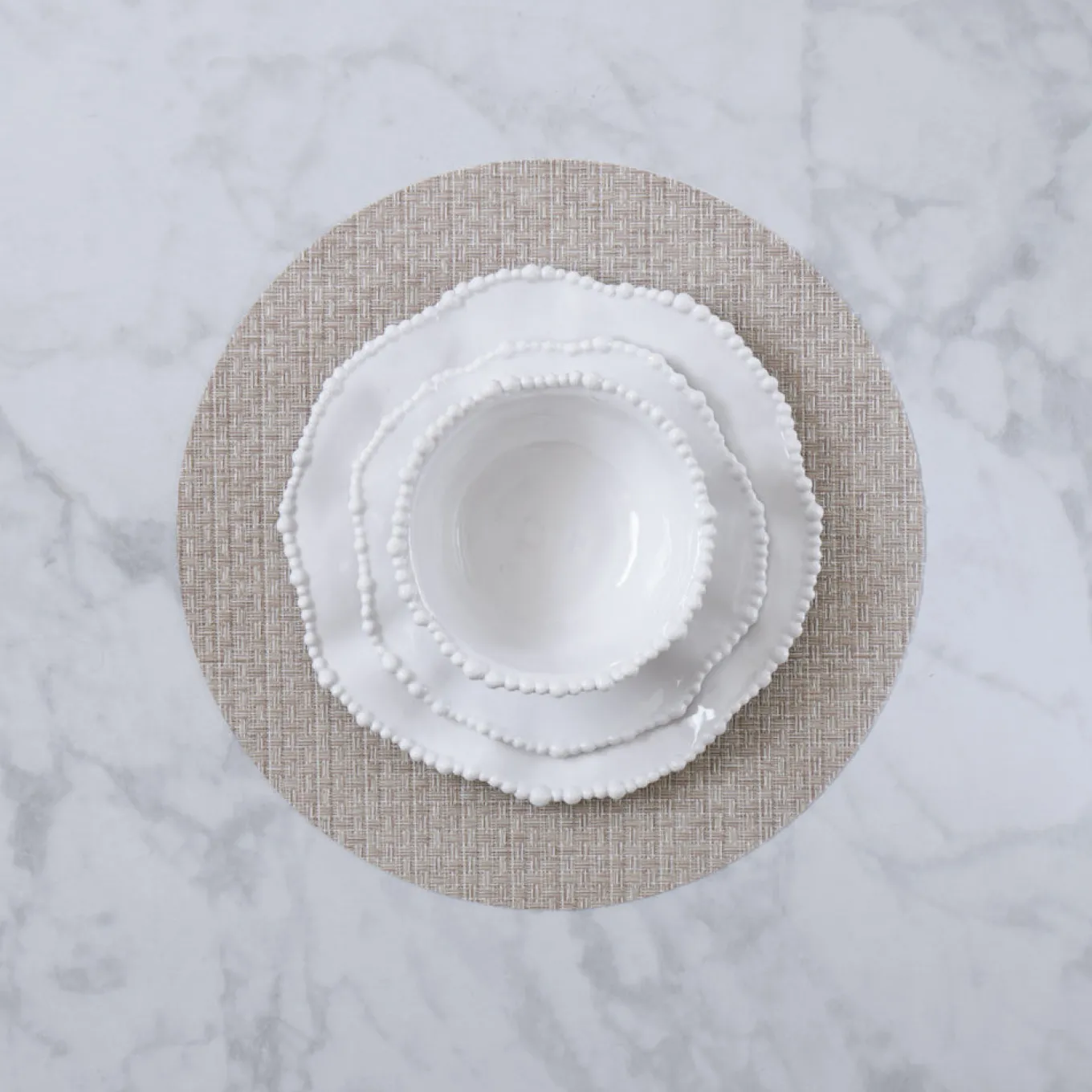 VIDA Round Woven Placemat Set of 4 (Rattan)