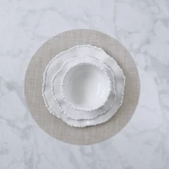 VIDA Round Woven Placemat Set of 4 (Natural)