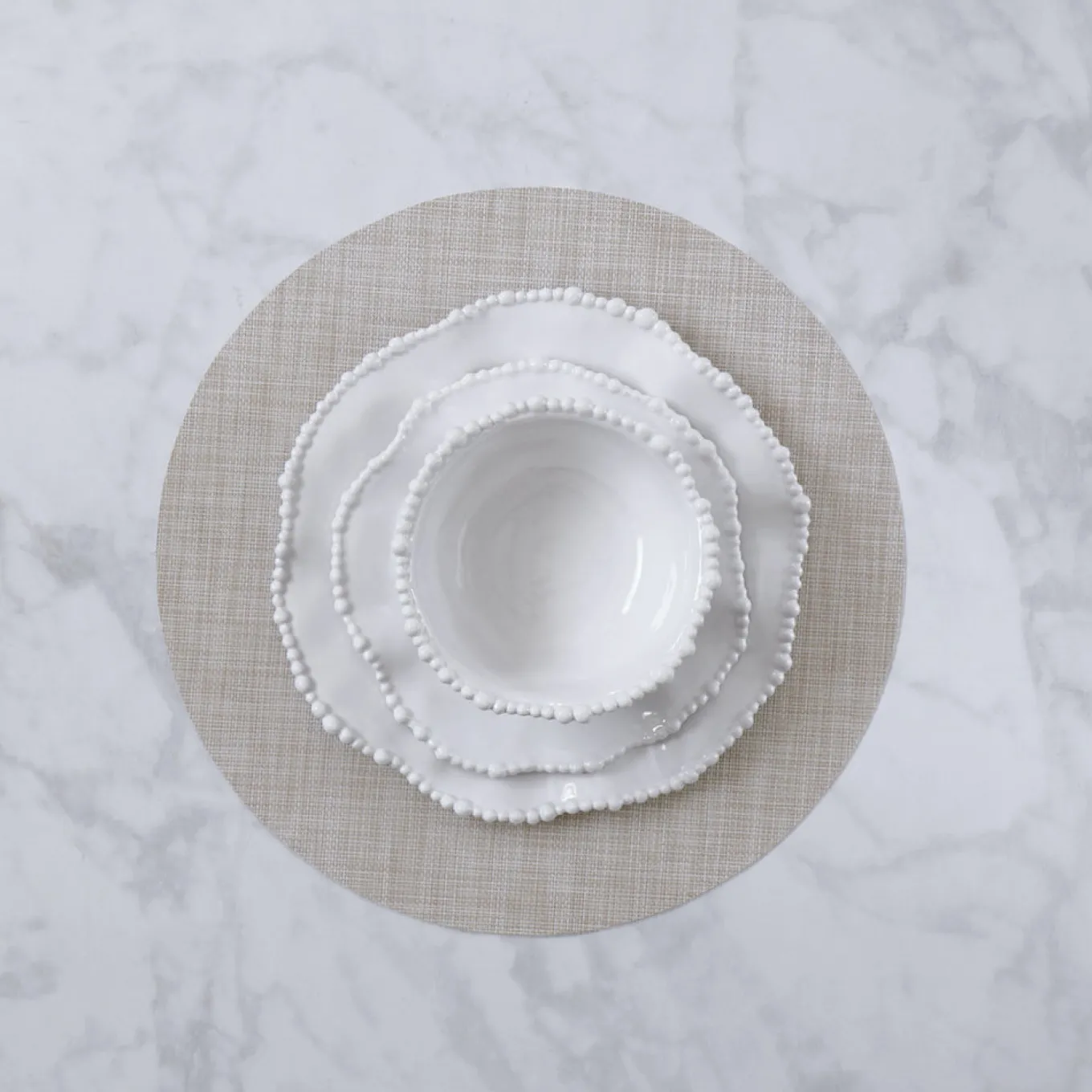 VIDA Round Woven Placemat Set of 4 (Natural)