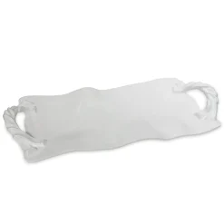 VIDA Sasha Long Rectangle Tray with Handles White