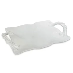 VIDA Sasha Rectangular Tray with Handles White