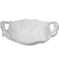VIDA Sasha Round Large Bowl with Handles White