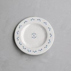 VIDA Sienna 9.25" Salad Plate Set of 4 (White and Blue)