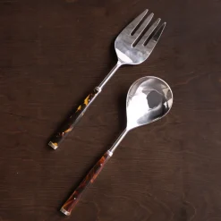 VIDA Tortoise and Stainless Salad Servers