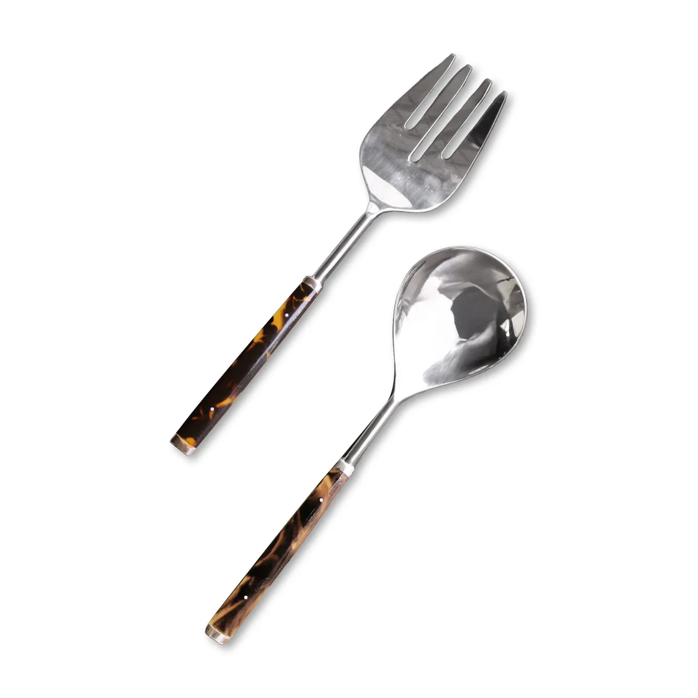 VIDA Tortoise and Stainless Salad Servers