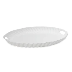 VIDA Vienna Oval Tray with Handles White