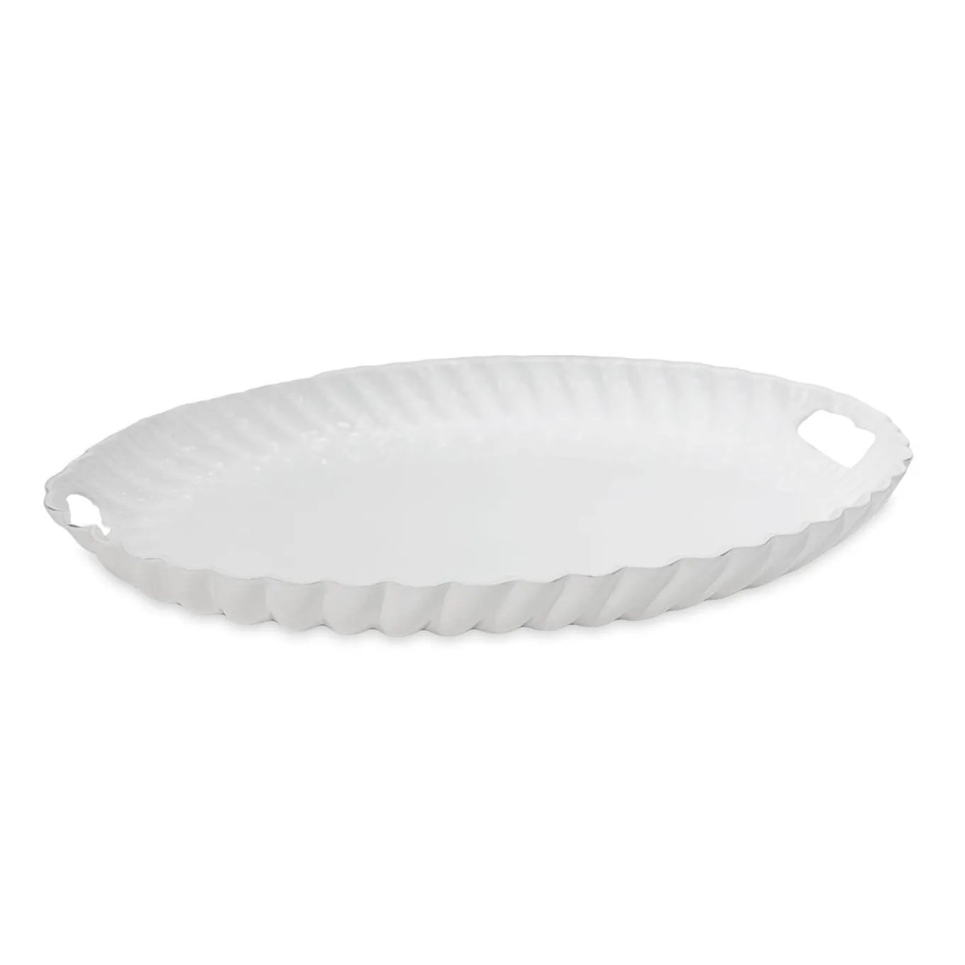 VIDA Vienna Oval Tray with Handles White