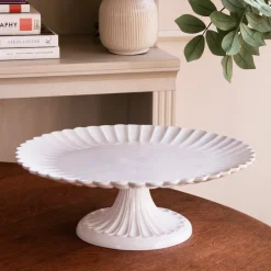 VIDA Vienna Pedestal Cake Plate White