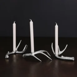 WESTERN Antler Candlestick Set of 3