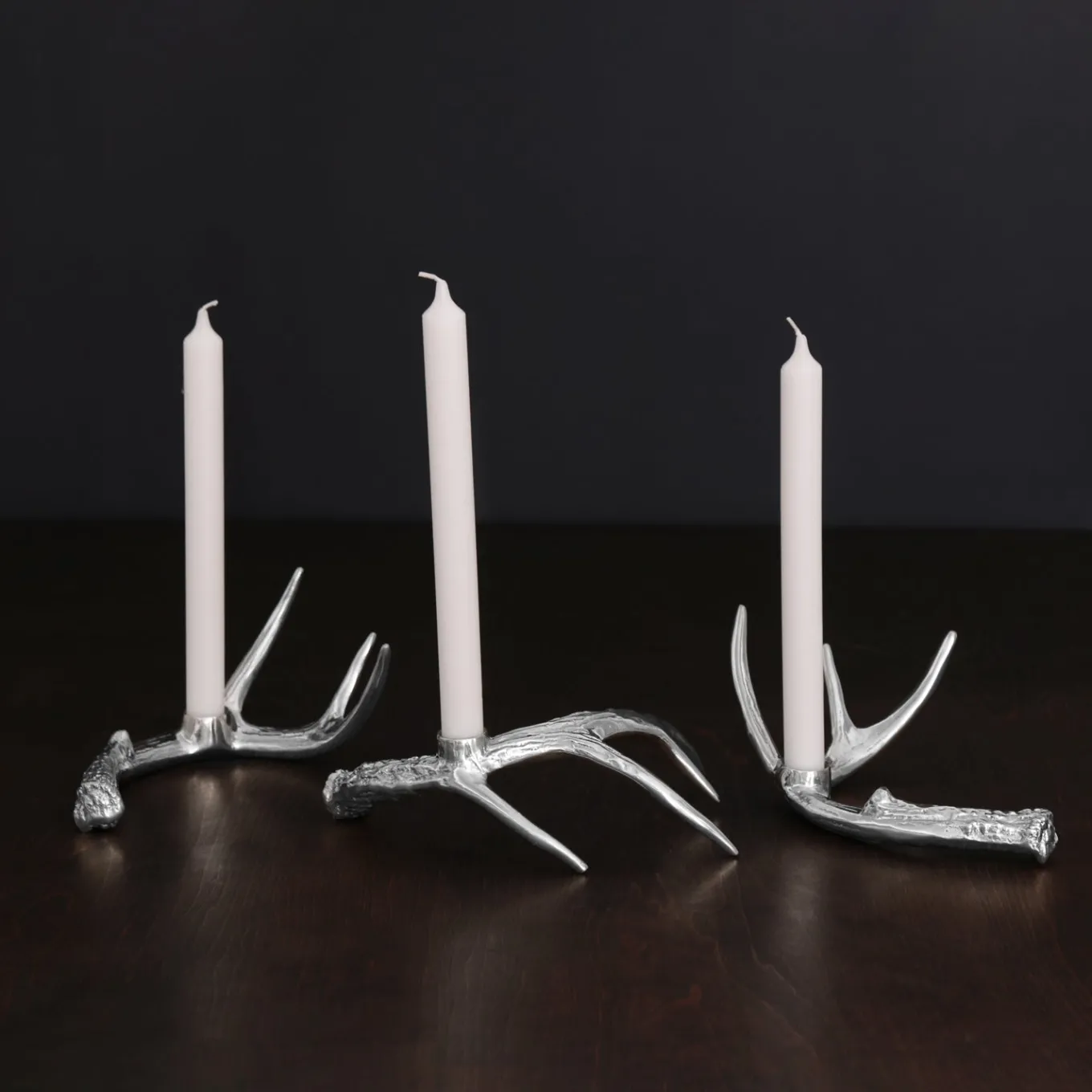 WESTERN Antler Candlestick Set of 3