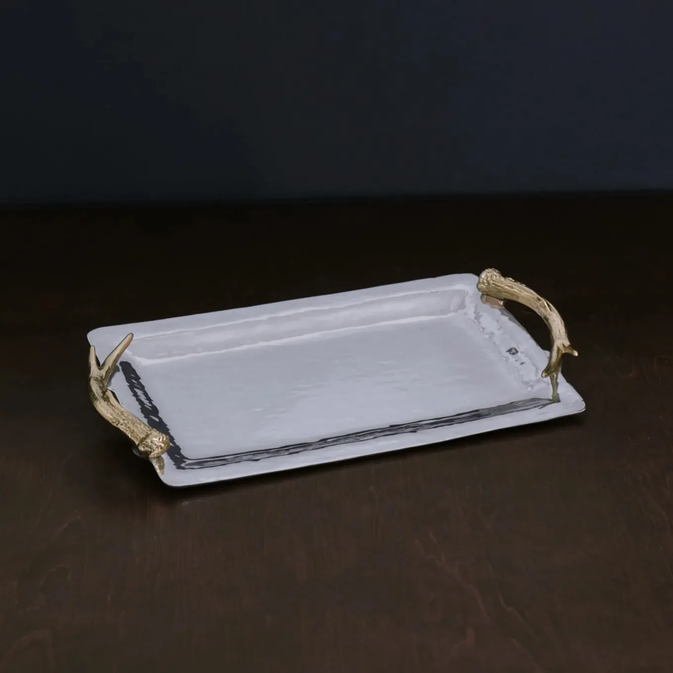 WESTERN Antler Emerson Long Rectangular Tray with Gold Handles