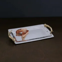 WESTERN Antler Emerson Long Rectangular Tray with Gold Handles